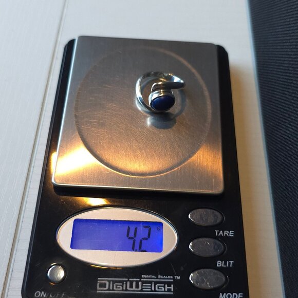 Size 6.5 Sterling Silver Lapis Lazuli Stone Ring A381 - Picture 7 of 7